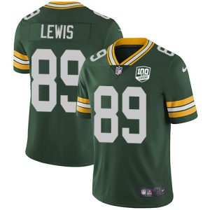 Classy Packers #89 Marcedes Lewis Green Team Color Men's 100th Season Stitched NFL Vapor Untouchable Limited Jersey