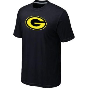 Classy Practical Men's Green Bay Packers Neon Logo Charcoal T Shirt Black