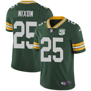 Classy Smart Packers #25 Keisean Nixon Green Team Color Youth 100th Season Stitched NFL Vapor Untouchable Limited Jersey
