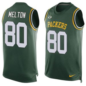 Comfortable Packers #80 Bo Melton Green Team Color Men's Stitched NFL Limited Tank Top Jersey