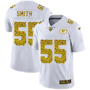 Comfortable Trendy Smart Green Bay Packers #55 Za'Darius Smith Men's Flocked Leopard Print Vapor Limited NFL Jersey White