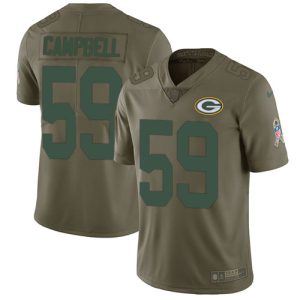 Comfortable Unique Gorgeous Packers #59 De'Vondre Campbell Olive Men's Stitched NFL Limited 2017 Salute To Service Jersey