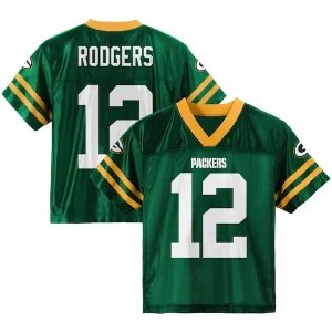 Comfortable Youth Aaron Rodgers Green Green Bay Packers Team Replica Jersey