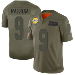 Cool Elegant Exciting Packers #9 Christian Watson Camo Youth Stitched NFL Limited 2019 Salute To Service Jersey