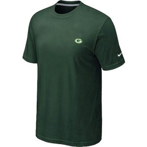 Cool Fantastic Beautiful Green Bay Packers Chest Embroidered Logo T Shirt Green