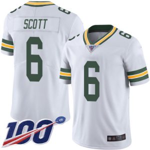 Cool Gorgeous Fabulous Packers #6 JK Scott White Men's Stitched NFL 100th Season Vapor Limited Jersey
