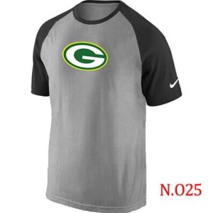 Cool Green Bay Packers Ash Tri Big Play Raglan NFL T Shirt Grey/Black