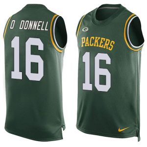 Cool Terrific Packers #16 Pat O'Donnell Green Team Color Men's Stitched NFL Limited Tank Top Jersey