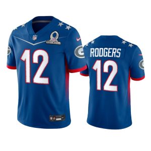 Delightful Exciting Modern Packers #12 Aaron Rodgers Men's NFL 2022 NFC Pro Bowl Game Jersey Royal