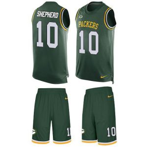 Delightful Packers #10 Darrius Shepherd Green Team Color Men's Stitched NFL Limited Tank Top Suit Jersey