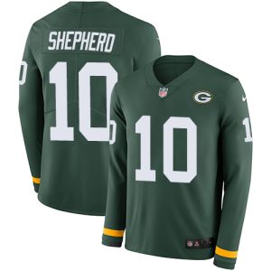 Delightful Packers #10 Darrius Shepherd Green Team Color Men's Stitched NFL Limited Therma Long Sleeve Jersey