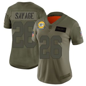 Delightful Packers #26 Darnell Savage Camo Women's Stitched NFL Limited 2019 Salute to Service Jersey