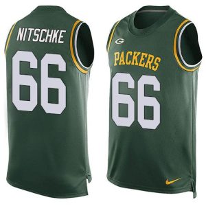 Delightful Packers #66 Ray Nitschke Green Team Color Men's Stitched NFL Limited Tank Top Jersey