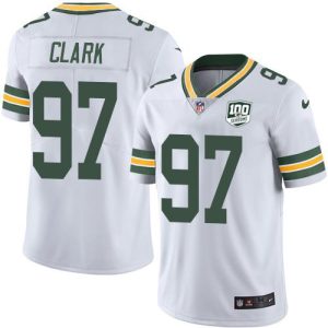 Delightful Packers #97 Kenny Clark White Men's 100th Season Stitched NFL Vapor Untouchable Limited Jersey