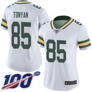 Delightful Smart Packers #85 Robert Tonyan White Women's Stitched NFL 100th Season Vapor Untouchable Limited Jersey