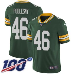 Elegant Comfortable Packers #46 Jack Podlesny Green Team Color Men's Stitched NFL 100th Season Vapor Untouchable Limited Jersey