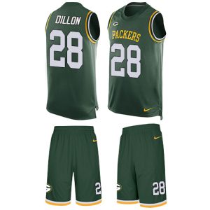 Elegant Cool Trendy Packers #28 AJ Dillon Green Team Color Men's Stitched NFL Limited Tank Top Suit Jersey