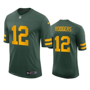 Elegant Green Bay Packers #12 Aaron Rodgers Men's Alternate Vapor Limited Player NFL Jersey Green