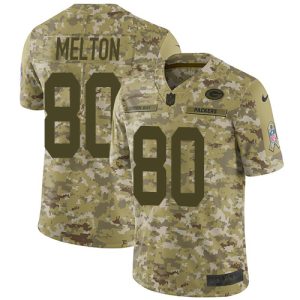 Elegant Outstanding Practical Packers #80 Bo Melton Camo Youth Stitched NFL Limited 2018 Salute To Service Jersey