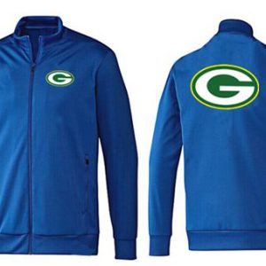 Elegant Pretty NFL Green Bay Packers Team Logo Jacket Blue_1