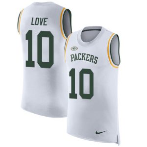 Elegant Stunning Packers #10 Jordan Love White Men's Stitched NFL Limited Rush Tank Top Jersey