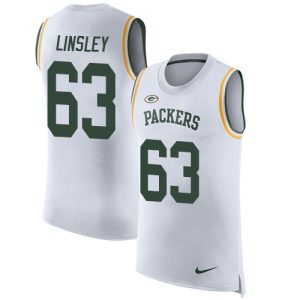 Elegant Superb Incredible Packers #63 Corey Linsley White Men's Stitched NFL Limited Rush Tank Top Jersey