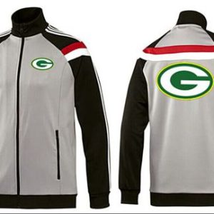 Elegant Superb Pretty NFL Green Bay Packers Team Logo Jacket Grey