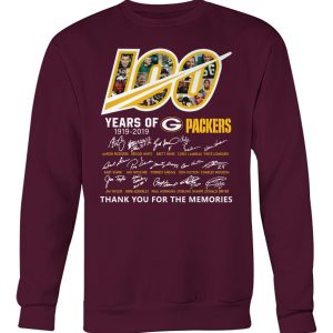 Elegant Unique Graceful Green Bay Packers 100 Seasons Memories Pullover Sweatshirt Wine