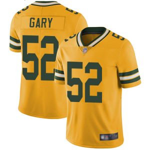Exciting Awesome Packers #52 Rashan Gary Yellow Youth Stitched NFL Limited Rush Jersey