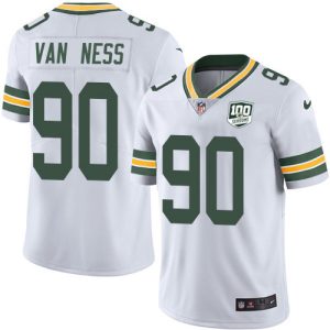 Exciting Fabulous Packers #90 Lukas Van Ness White Youth 100th Season Stitched NFL Vapor Untouchable Limited Jersey