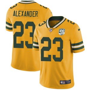 Exciting Graceful Comfortable Packers #23 Jaire Alexander Yellow Men's 100th Season Stitched NFL Limited Rush Jersey