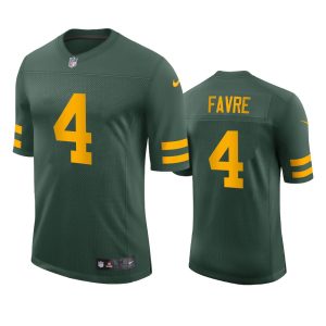 Exciting Green Bay Packers #4 Brett Favre Men's Alternate Vapor Limited Player NFL Jersey Green