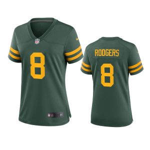 Exciting Green Bay Packers #8 Amari Rodgers Women's Alternate Game Player NFL Jersey Green