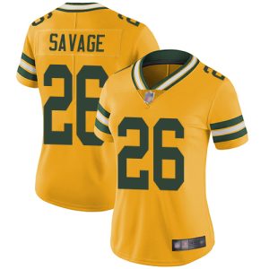 Exciting Luxurious Smart Packers #26 Darnell Savage Yellow Women's Stitched NFL Limited Rush Jersey