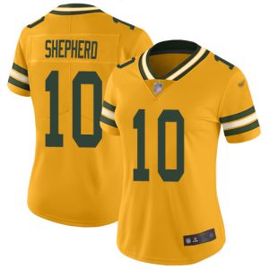 Exciting Packers #10 Darrius Shepherd Gold Women's Stitched NFL Limited Inverted Legend Jersey