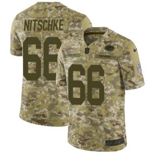 Exciting Packers #66 Ray Nitschke Camo Men's Stitched NFL Limited 2018 Salute To Service Jersey
