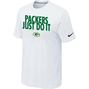 Exciting Pretty Green Bay Packers Just Do It White T Shirt