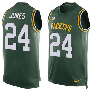 Exciting Pretty Marvelous Packers #24 Josh Jones Green Team Color Men's Stitched NFL Limited Tank Top Jersey