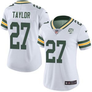 Exciting Spectacular Packers #27 Patrick Taylor White Women's 100th Season Stitched NFL Vapor Untouchable Limited Jersey