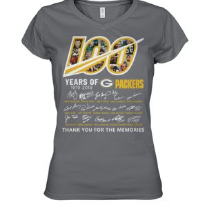 Exciting Superb Modern Green Bay Packers 100 Seasons Memories Women's T Shirt Dark Gray