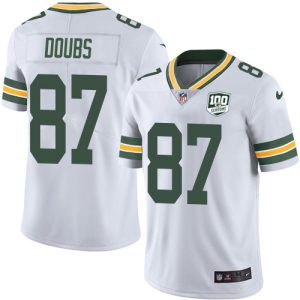 Fabulous Beautiful Packers #87 Romeo Doubs White Men's 100th Season Stitched NFL Vapor Untouchable Limited Jersey