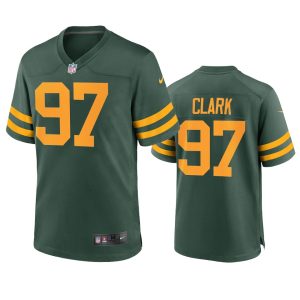 Fabulous Beautiful Spectacular Green Bay Packers #97 Kenny Clark Men's Alternate Game Player NFL Jersey Green