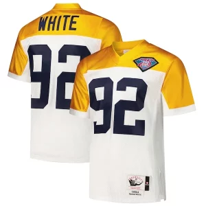 Fabulous Classy Reggie White Green Bay Packers 1994 Authentic Throwback Retired Player Jersey White