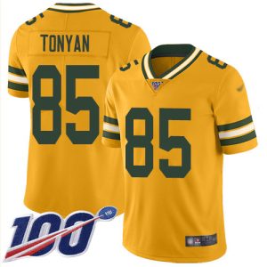 Fabulous Cool Packers #85 Robert Tonyan Gold Men's Stitched NFL Limited Inverted Legend 100th Season Jersey
