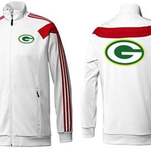 Fabulous Fantastic Terrific NFL Green Bay Packers Team Logo Jacket White_1