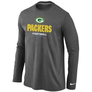 Fabulous Green Bay Packers Critical Victory Long Sleeve NFL T Shirt Dark Grey