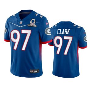 Fabulous Handy Stunning Packers #97 Kenny Clark Men's NFL 2022 NFC Pro Bowl Game Jersey Royal