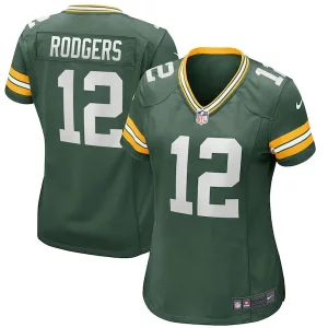 Fabulous Luxurious Incredible Aaron Rodgers Green Bay Packers Nike Women's Player Jersey Green