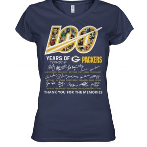 Fabulous Outstanding Amazing Green Bay Packers 100 Seasons Memories Women's T Shirt Navy