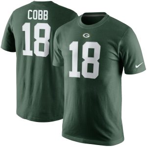 Fantastic Awesome Green Bay Packers #18 Randall Cobb Player Pride Name & Number T Shirt Green